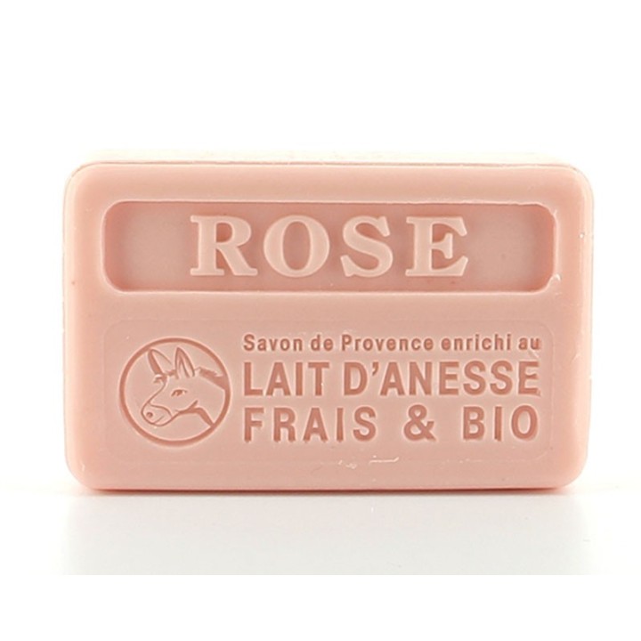 Savon rose au lait d'ânesse 100g