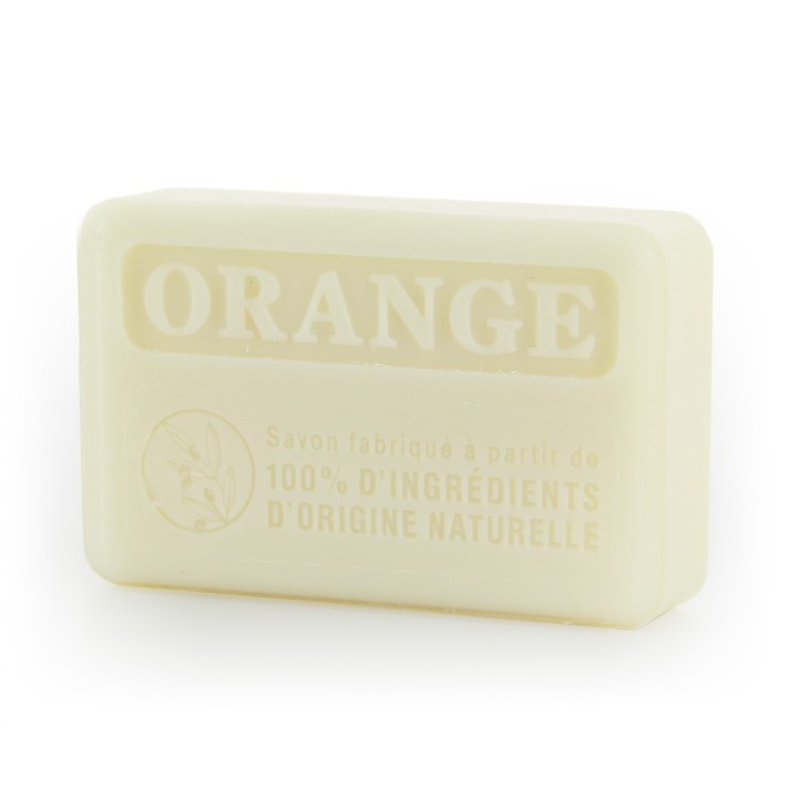 Savonnette à l'HE d'Orange - Nature 100% - fabriquée à Marseille - 125 g.