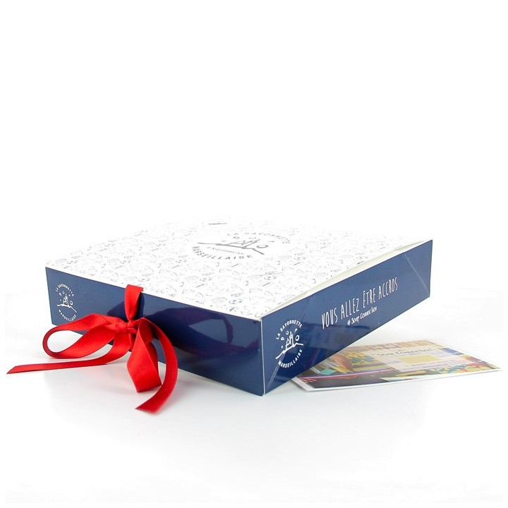 Coffret cadeau Soap Connection pour savons avec ruban rouge en satin